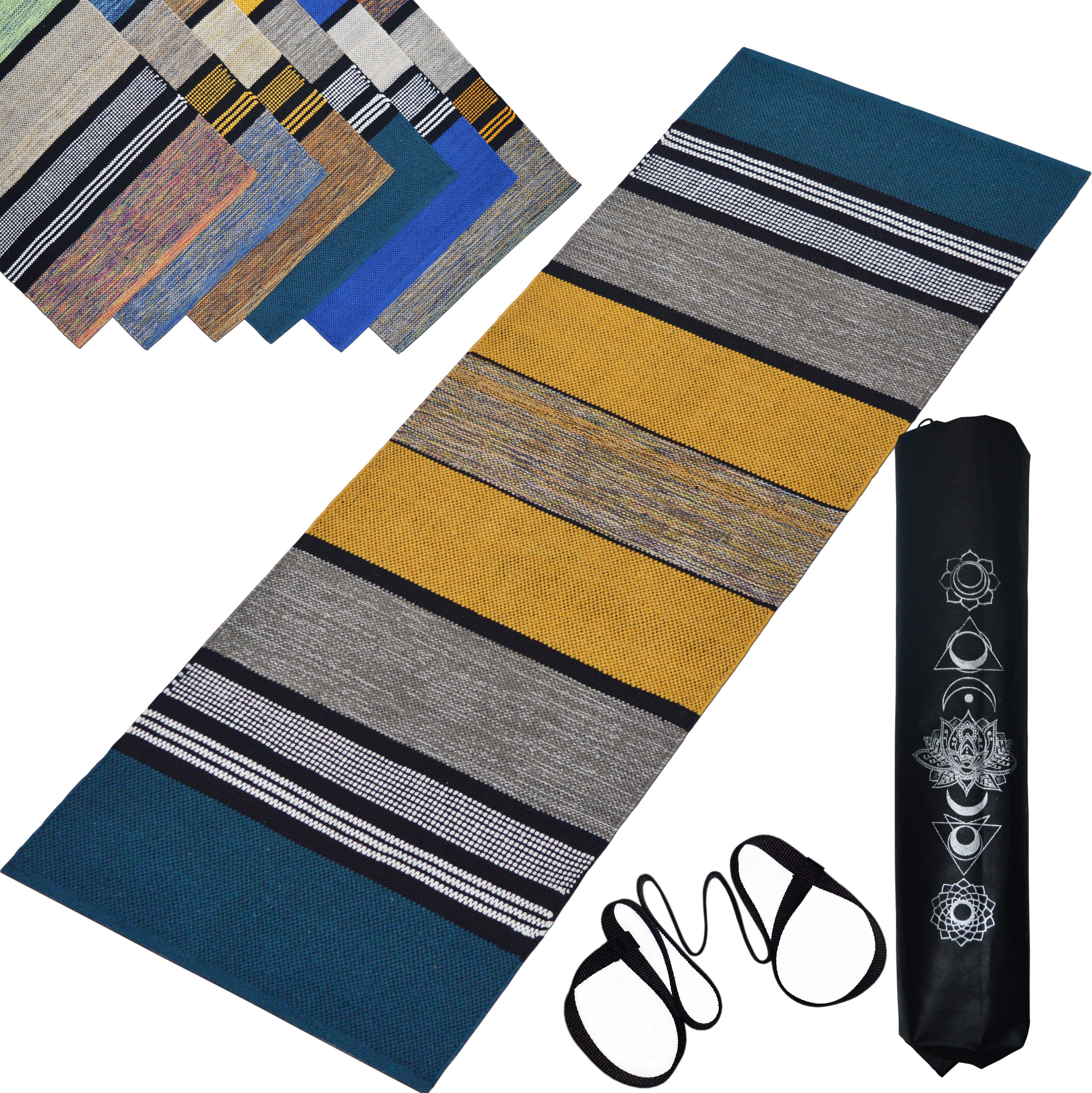 Premium Cotton Yoga Mat Multicolor 5 mm Yoga Mat-image-32