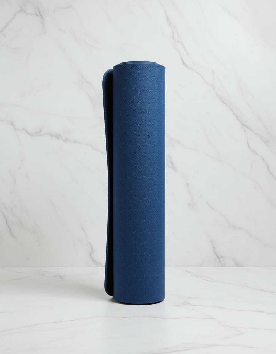 kp enterprises Eco-Friendly 6mm TPE Yoga Mat | Anti-Slip Gym Exercise Mat Blue 6 mm Yoga Mat-picture-9