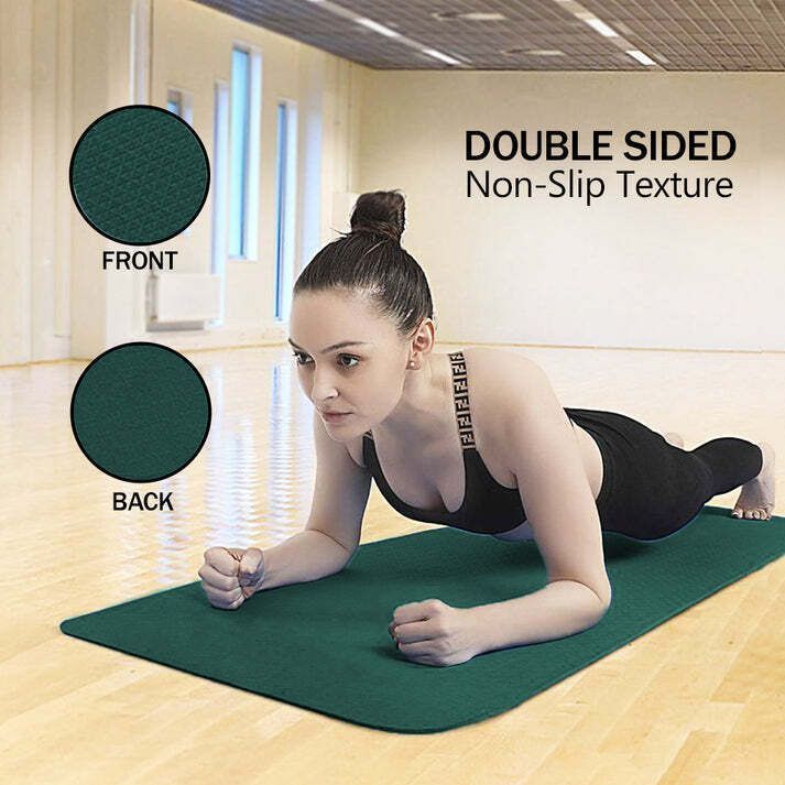 6mm Premium EVA Yoga Mat green Anti Skid, Home Exercise Green 6 mm Yoga Mat-image-46