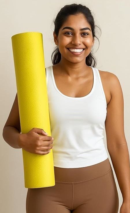 EVA Anti Slip Home Gym Exercise Fitness for Men Women Pink 6mm Yoga Mat 4 mm_new Pink 4 mm Yoga Mat-image-1
