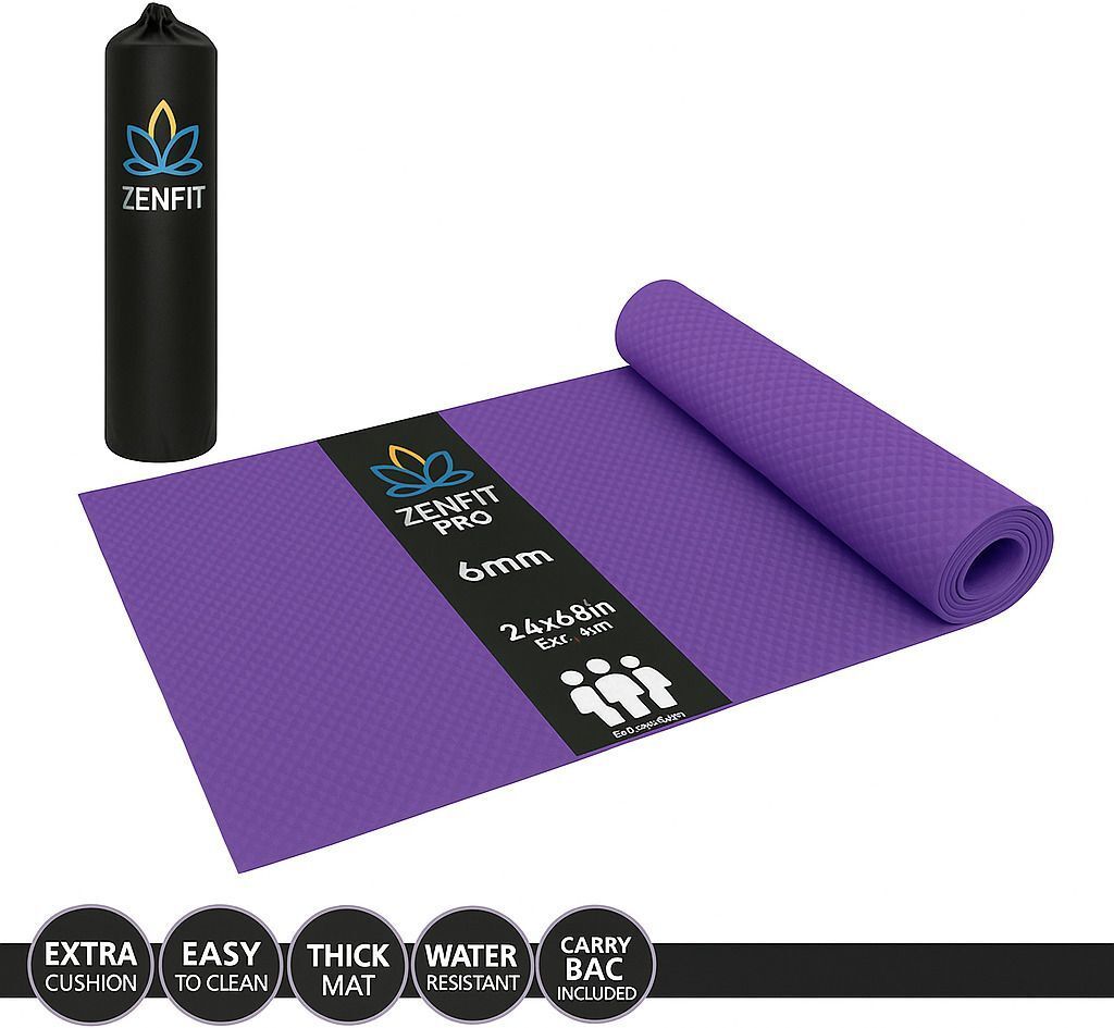 yoga fitness mat Purple 4mm mm Yoga Mat-image-1