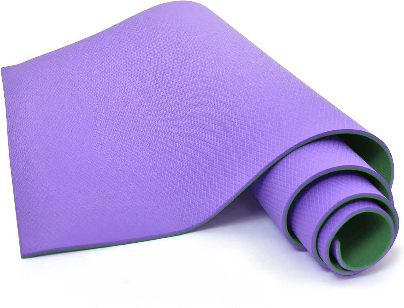 EVA +TPE Yoga Mat for Gym Workout & Exercise for Men and Women with bag Purple 6 mm Yoga Mat-image-44