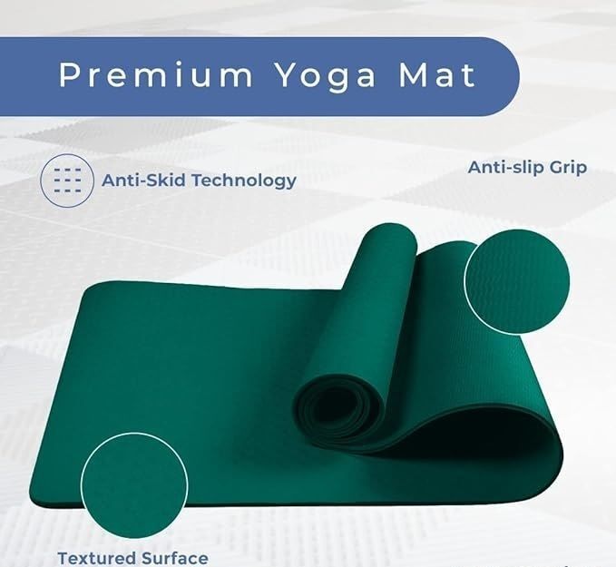Yoga mat for Women & Men EVA Material 4mm Anti-Slip Mat for Workout_new Green 4 mm Yoga Mat-image-24