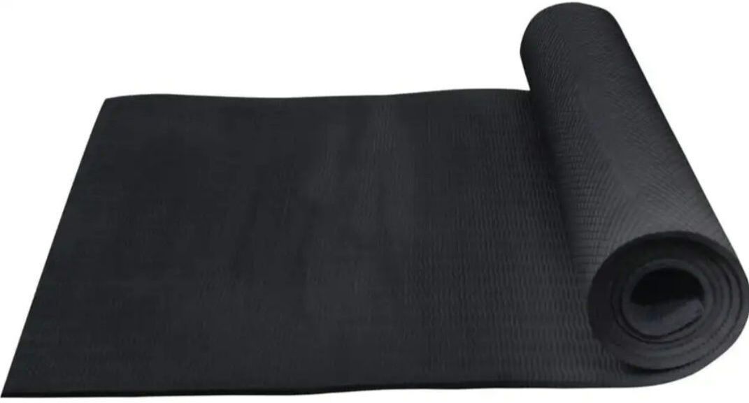 4mm black Premium EVA Yoga Mat grey Anti Skid, Home Exercise&Gym workout Black 4 mm Yoga Mat-image-1