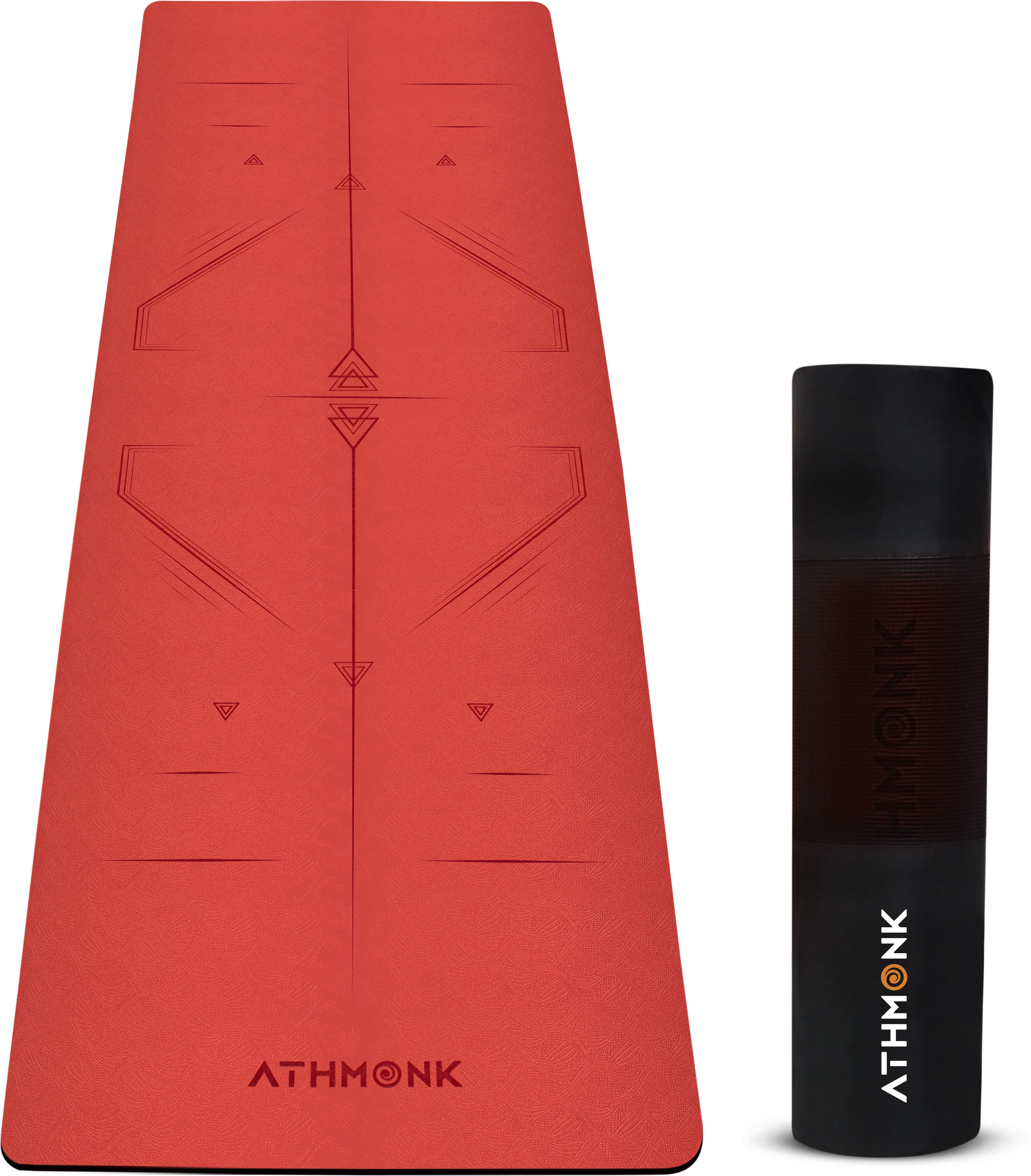 Dual Colour TPE Pro Yoga Mat for Woman and Man with Alignment Guide Lines 6 mm Yoga Mat-image-44