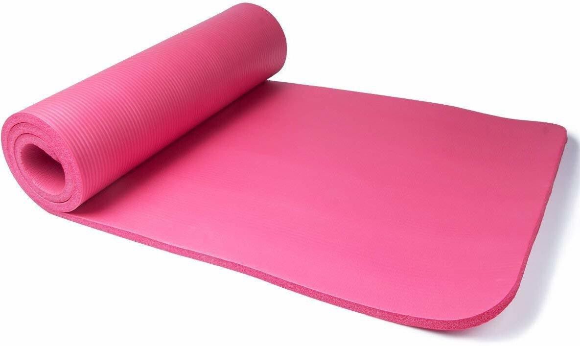 iris Fitness 10mm NBR Yoga Mat High Density Mat for Pilates , Fitness & Workout Pink 10 mm Yoga Mat-picture-15