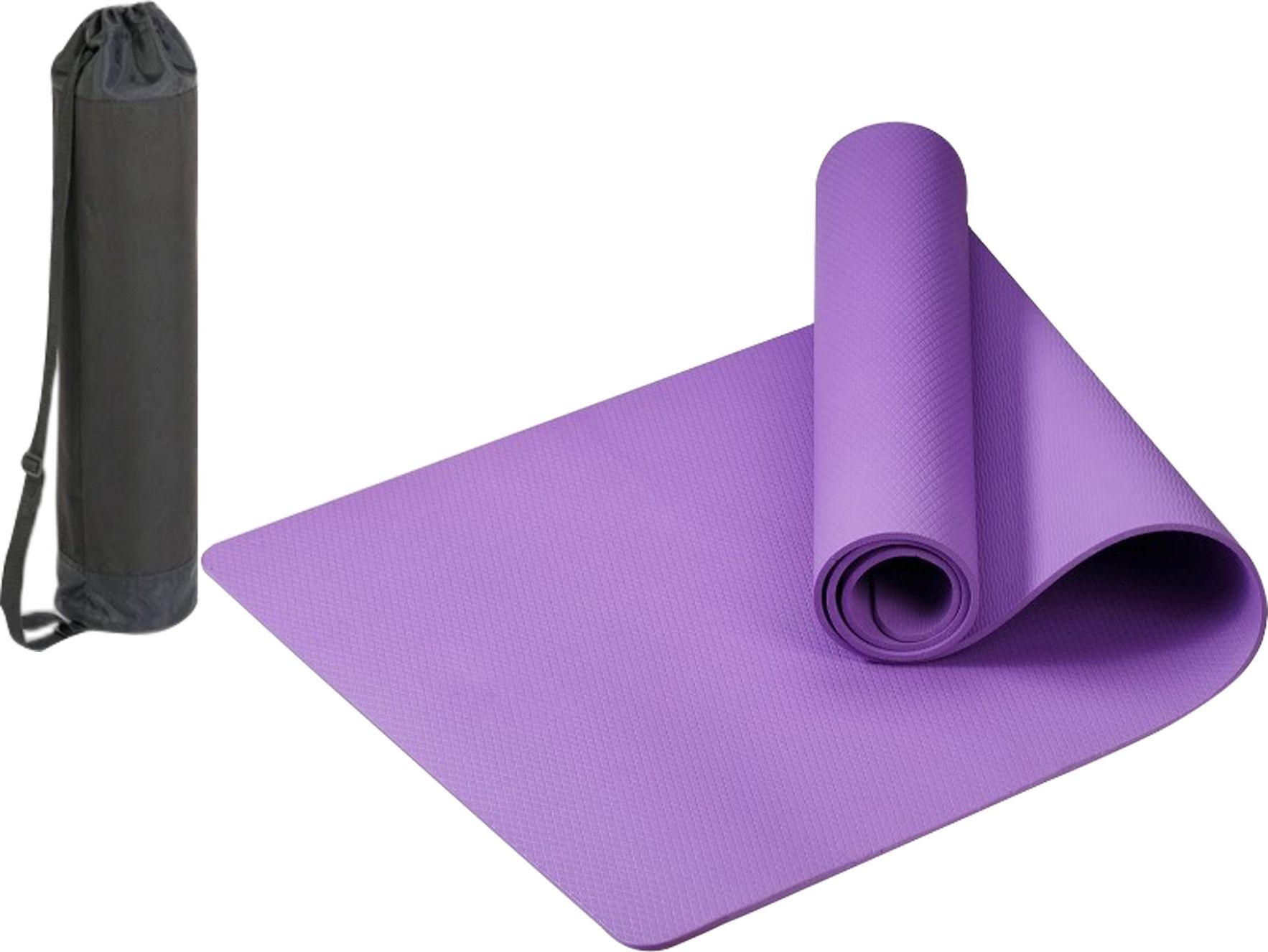 Combo Pack of EVA Material Anti-Slip Yoga Mat with Carry Bag and Carry Strap Purple 4 mm Yoga Mat-image-40