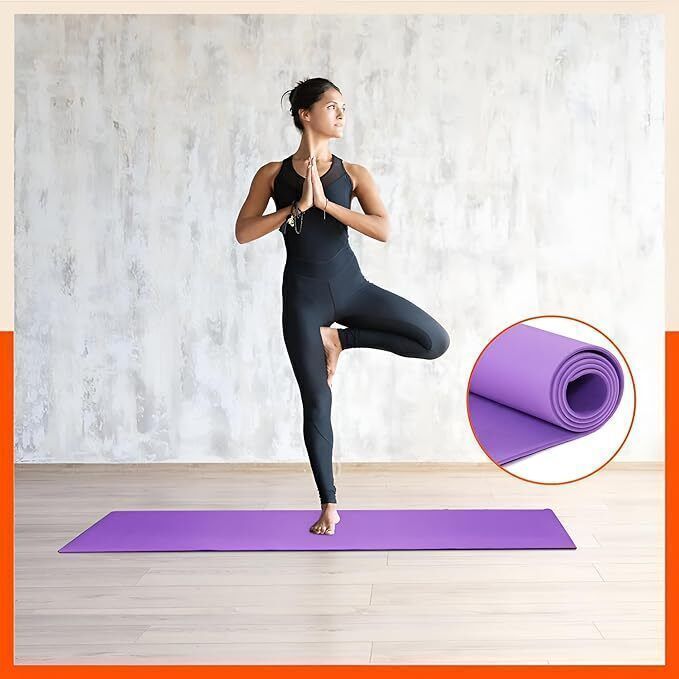4mm Soft EVA Anti Skid, Home Exercise, Gym workout, for Man/Women Purple_new Purple 4 mm Yoga Mat-image-8