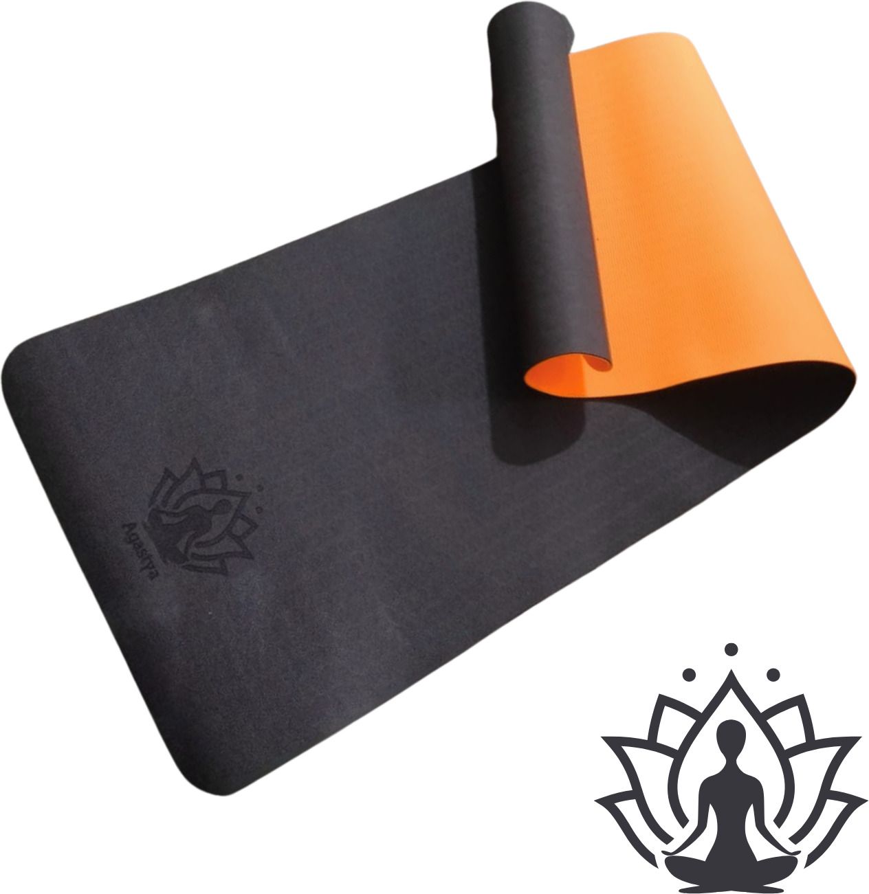 yoga mat 6mm TPE Non-Slip Yoga Mat Black 6 mm Yoga Mat-image-42