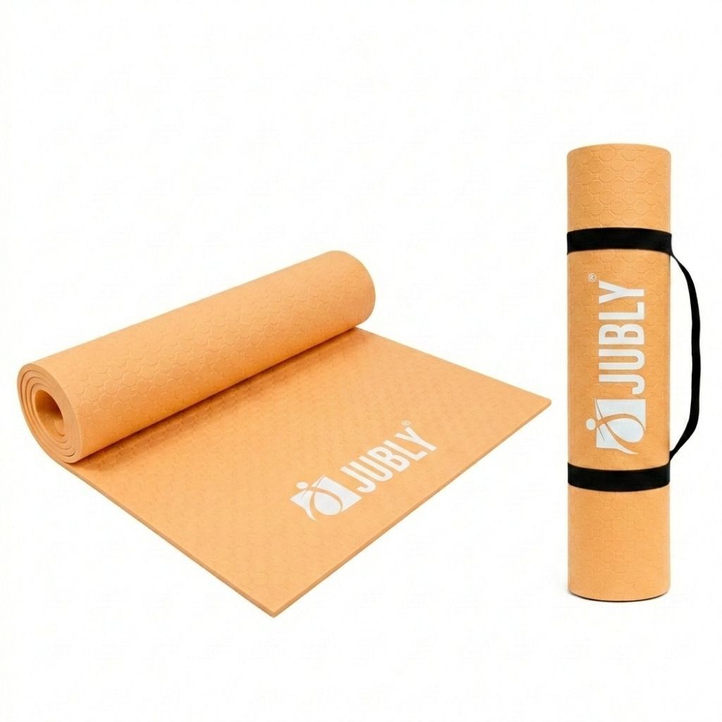 Premium Virgin Eva foam Yoga Mat| Anti-Slip Texture Orange 6MM mm Yoga Mat-image-28