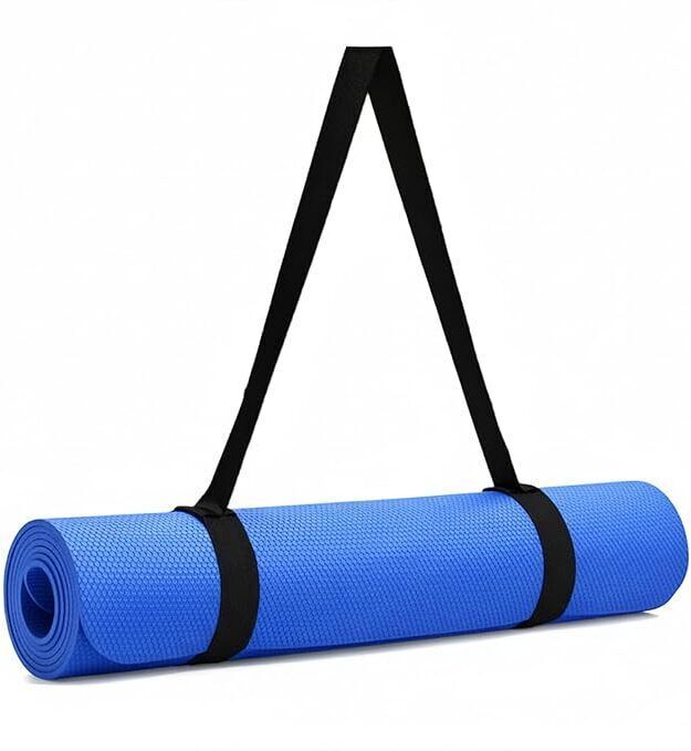 4mm Premium EVA Yoga Mat blue Anti Skid, Home Exercise&Gym workout Blue 4 mm Yoga Mat-image-12