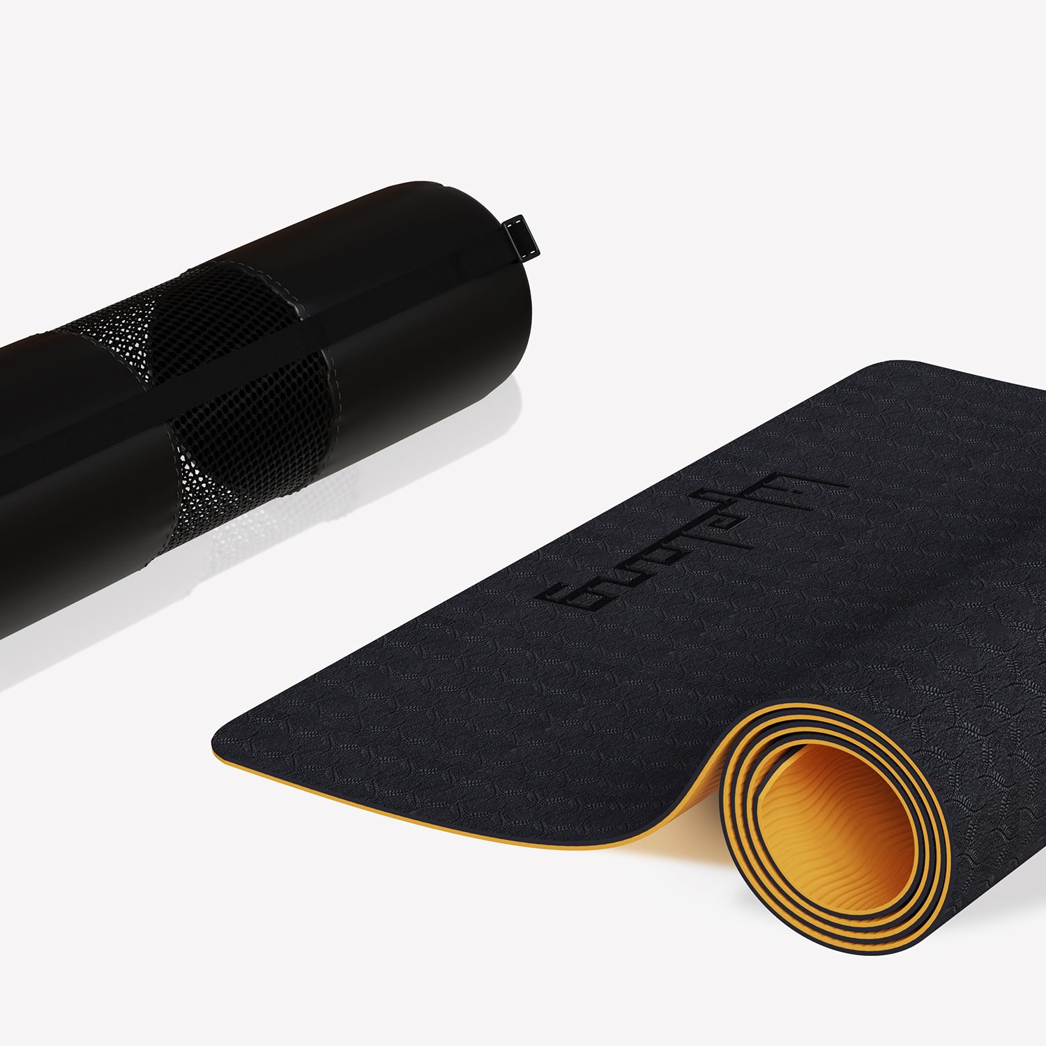 LLYM223 Dual Color EVA Material Anti-Slip Black, Orange 6 mm Yoga Mat