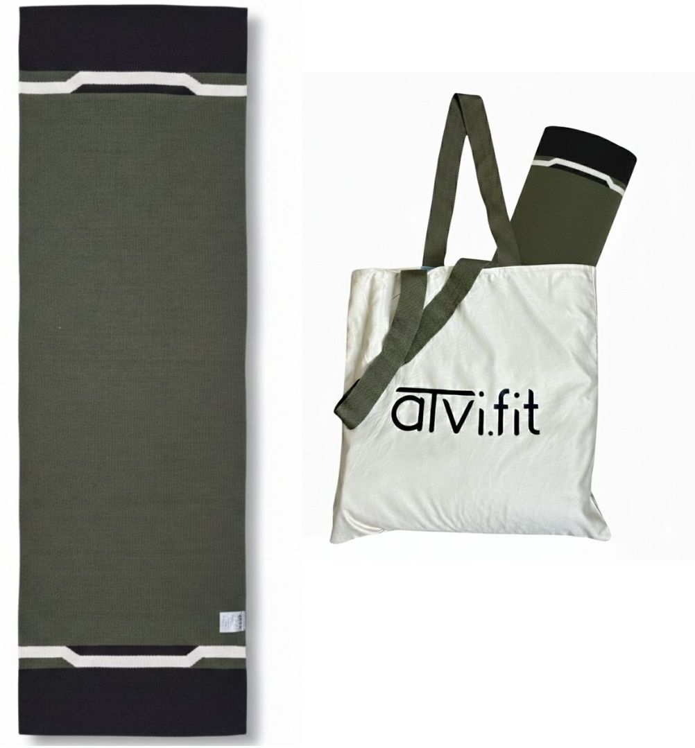 Pure cotton anti-skid, machine wash yoga mat. 73inches x 24inches, 5mm thickness Green 5 mm Yoga Mat-image-29