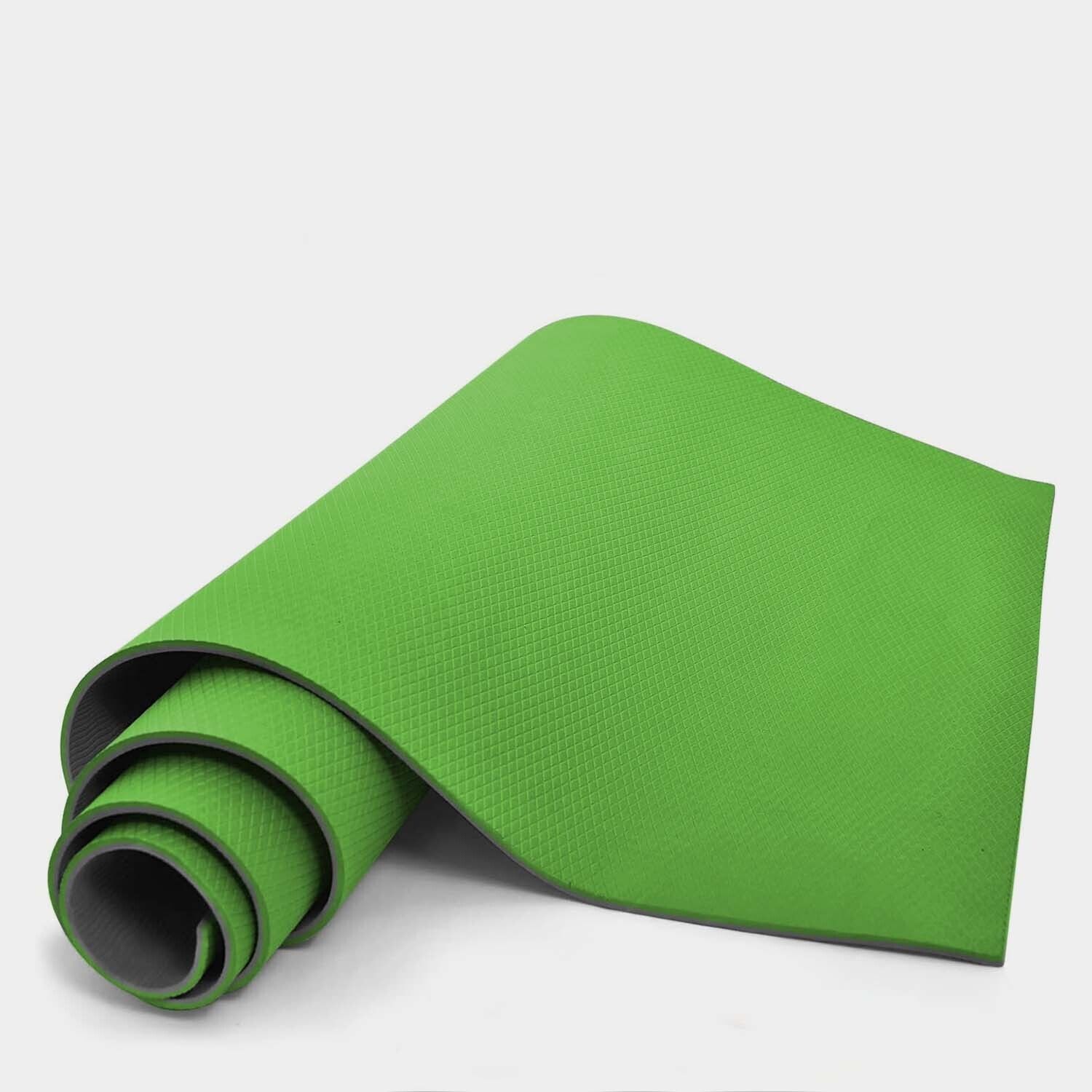 EVA +TPE Yoga Mat for Gym Workout & Exercise for Men Women with bag Grey, Green 6 mm Yoga Mat-image-16