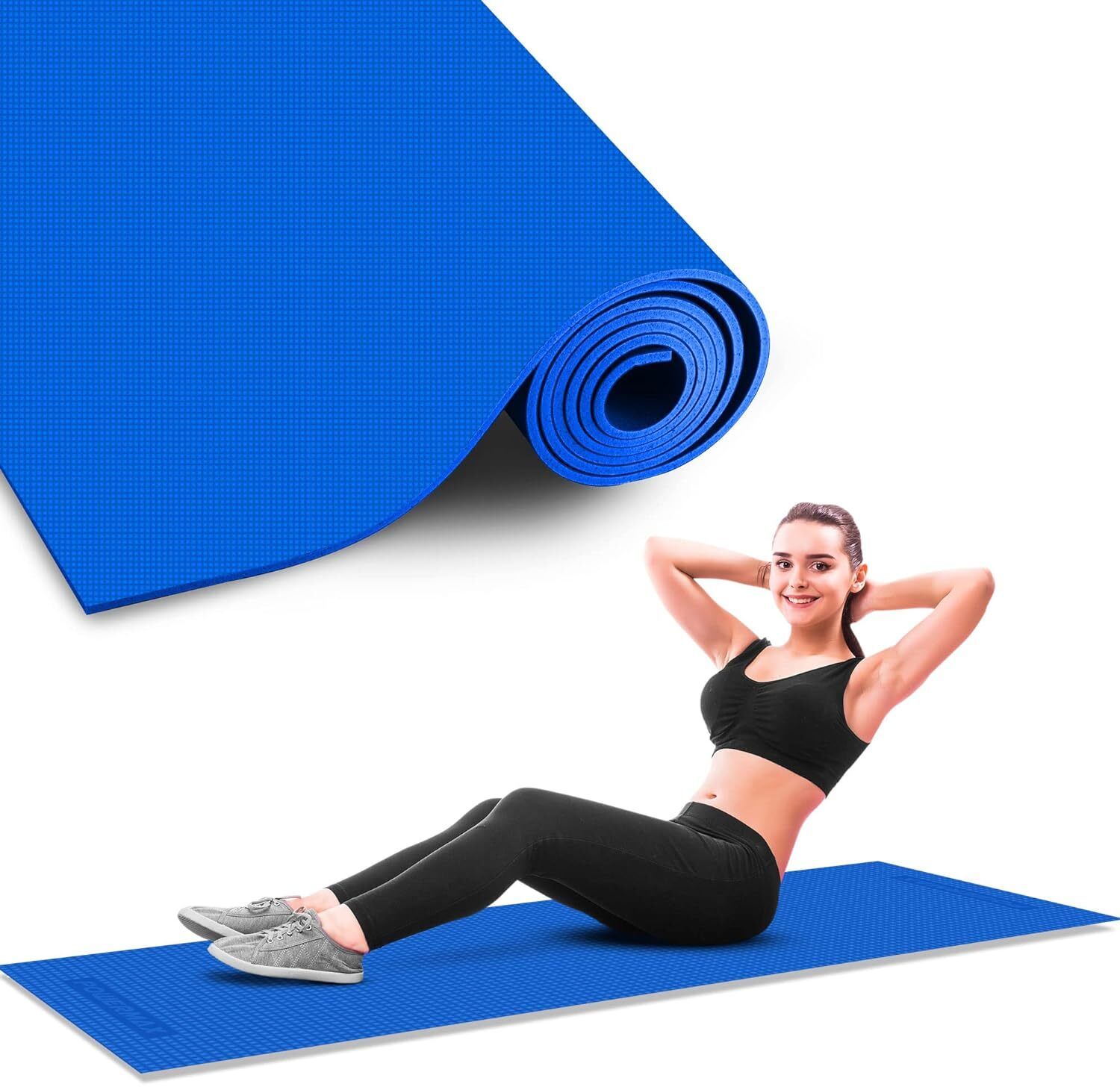 YOGA-MAT-BLUE Blue 4 mm Yoga Mat