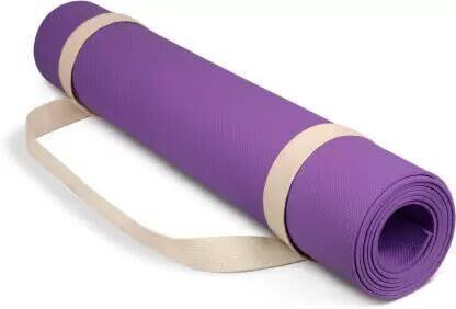 4mm Yoga Mat with Carry Strap for Yoga, Exercise Mat for Men&Women Purple color Purple 4 mm Yoga Mat-image-6