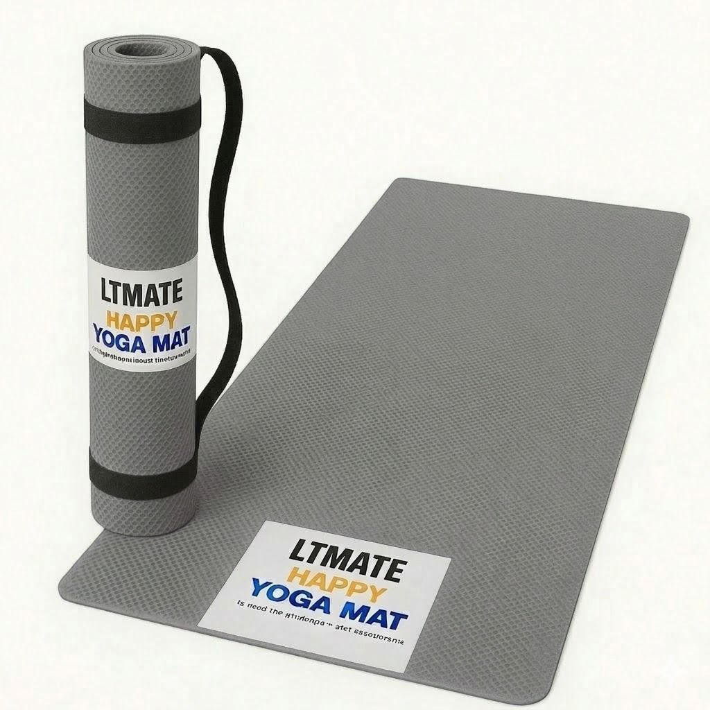 4mm Yoga Mat for Men & Women, Exercise Mat for Home Workout, for Women grey_new Grey 4 mm Yoga Mat-image-32