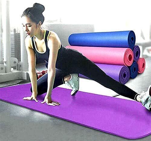Yoga Mats for Women and Men NBR Material with Carrying Strap 4MM_ _QTY -1 Multicolor 4 mm Yoga Mat-image-34