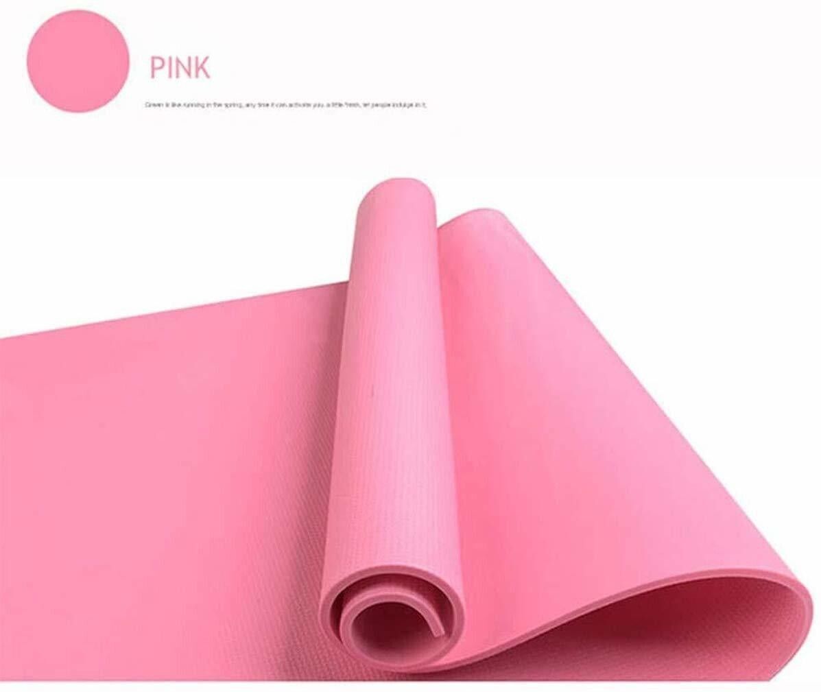 EcoFriendly Exercise Gym & Yoga Mats 4mm Pink For Men & Women Pink 4 mm Yoga Mat-image-44
