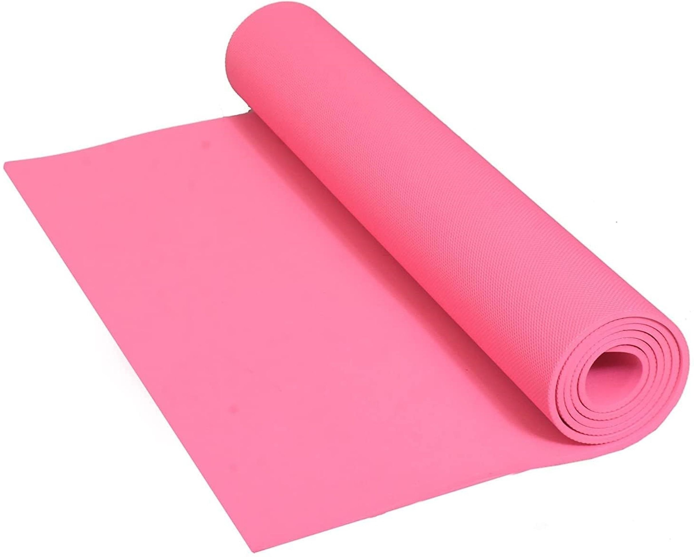 Lightweight Anti-Slip Soft EVA Mat with Carry Bag for Women & Men Gym & Exercise Pink 4 mm Yoga Mat