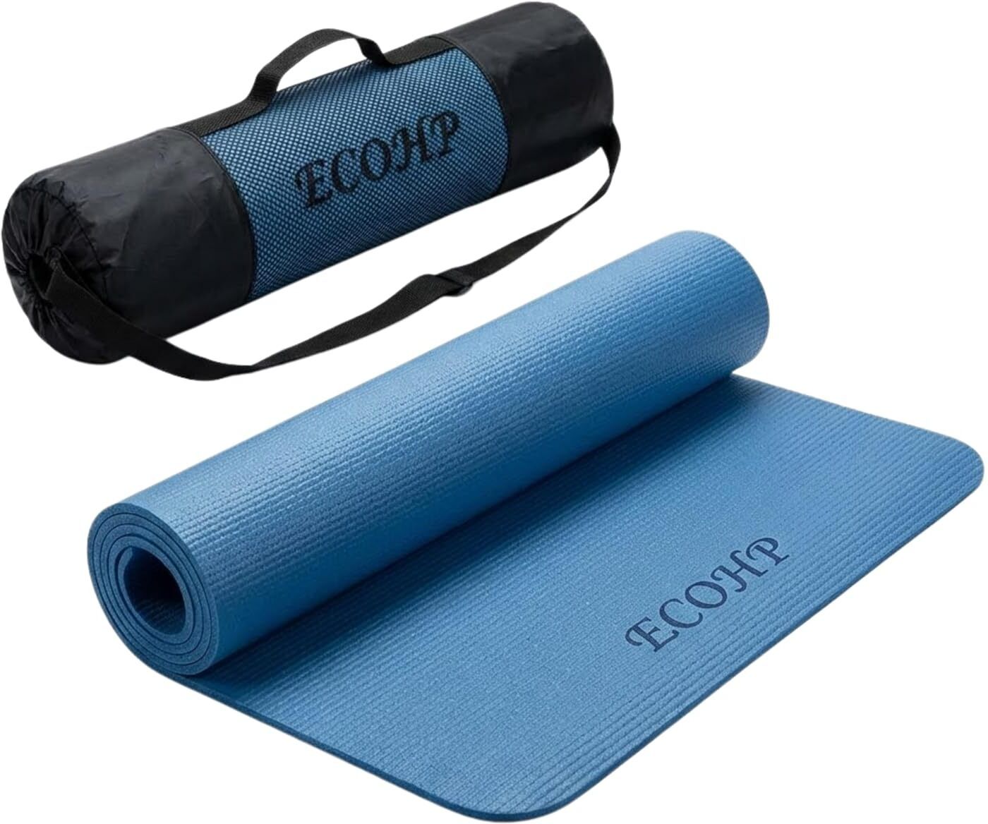 ecohp Premium Anti-Slip Yoga Mat with Carry Bag for Exercise & Fitness Use Blue 6 mm Yoga Mat-picture-0
