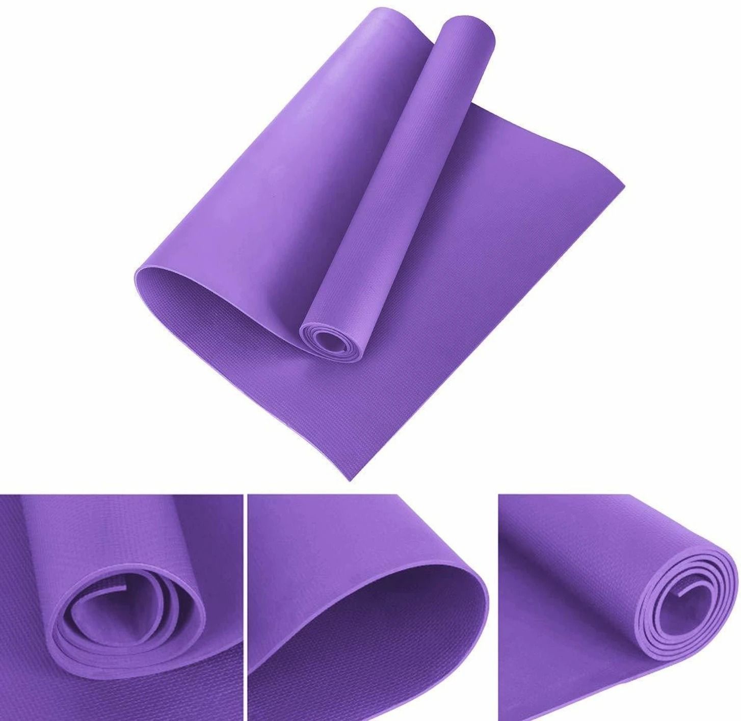 Anti-Skid Purple Yoga Mat – Comfortable Exercise & Meditation Mat Purple 4 mm Yoga Mat-image-48