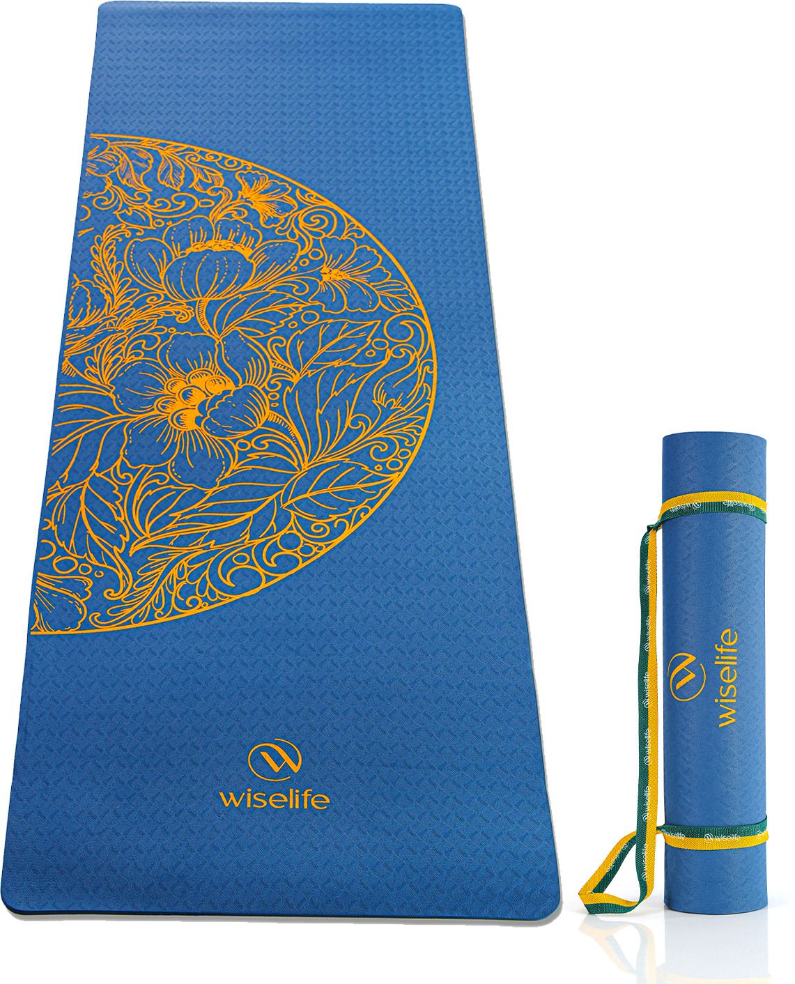 TPE Printed 6MM Yoga Mat+Yoga Strap For Men,Women & Kids 6 mm Yoga Mat-image-25
