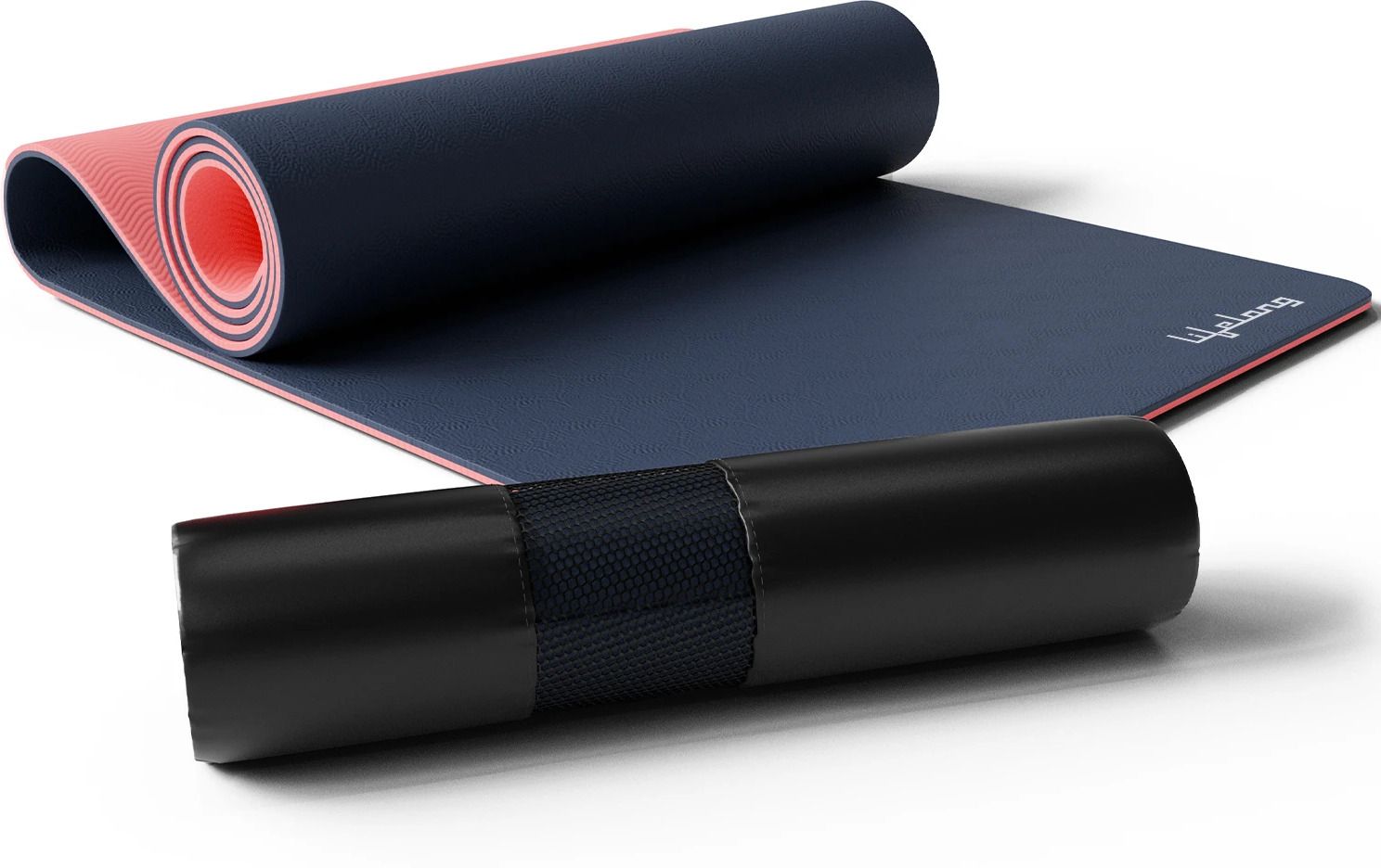 Dual Color TPE Material Yoga Mat for Women & Men Pink 6 mm Yoga Mat-image-43