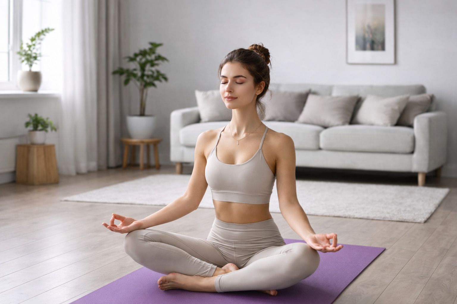 Yoga and Exercise Mat for Men and Women 3.1-4.9 mm Yoga Mat-image-43