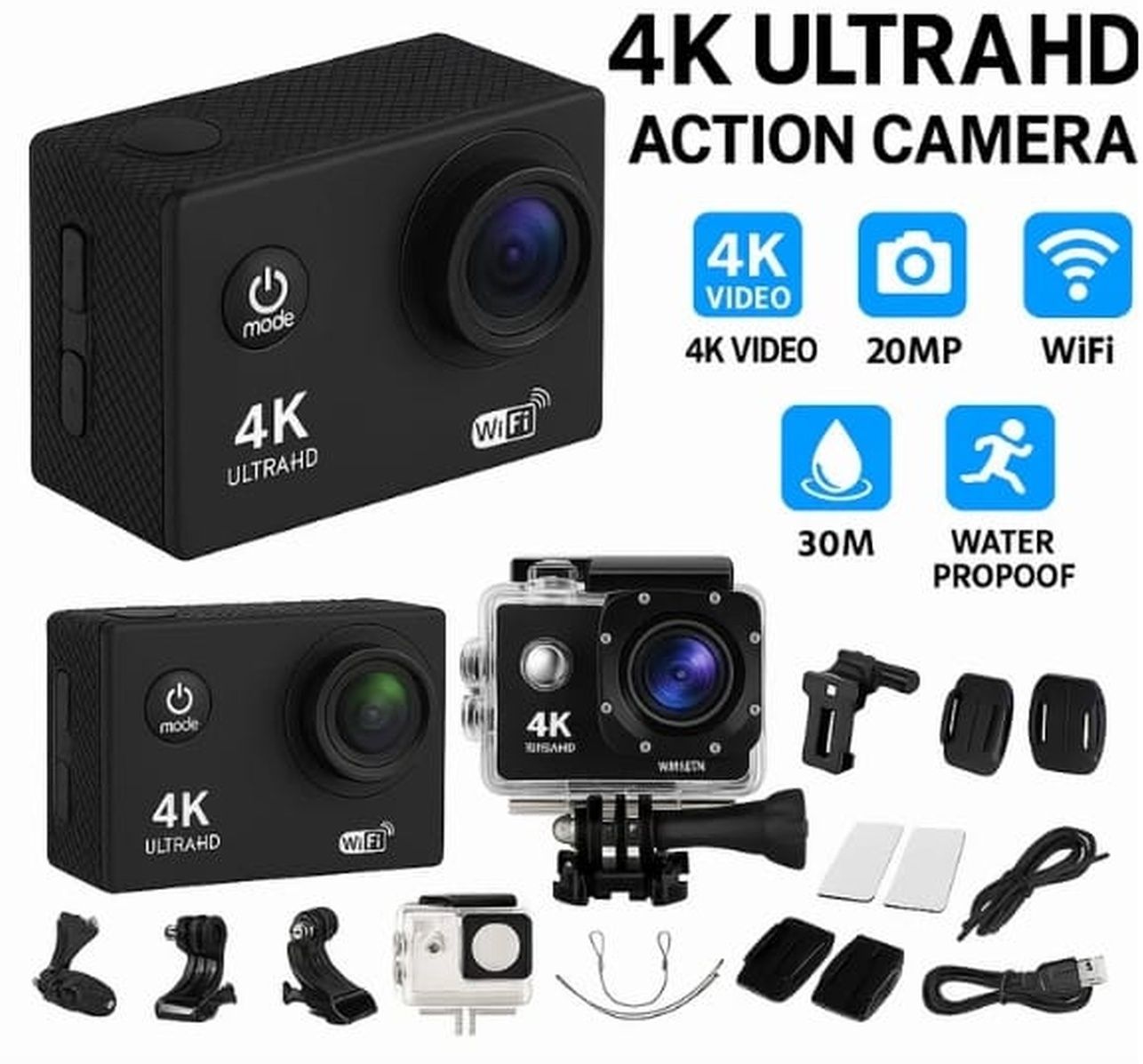 BRESLEI 4K Sports Camera U25 Action Camera 4k 16MP Wifi 30M Waterproof Action Camera Sports DV Camcorder Sports and Action Camera-picture-16