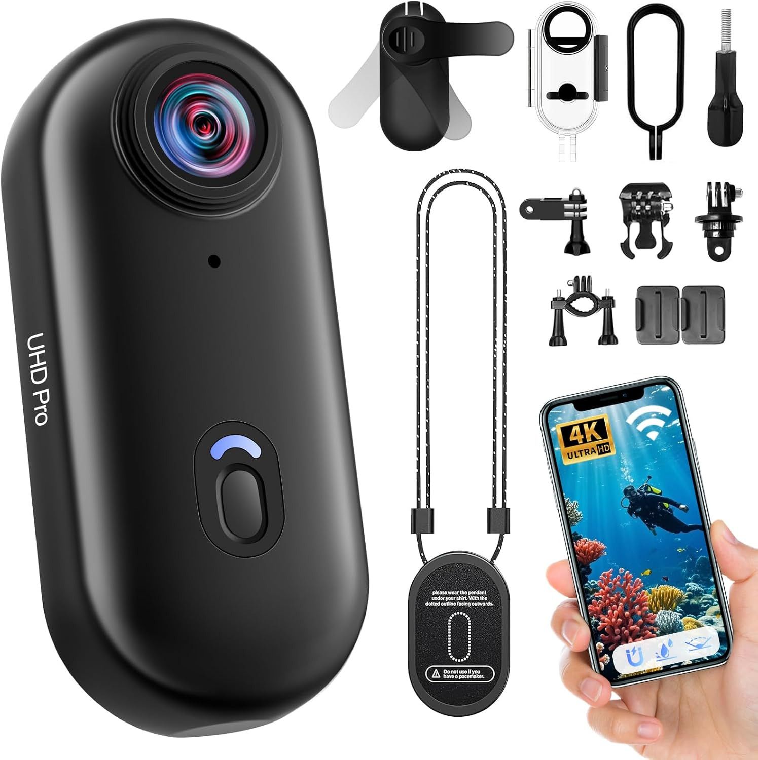 Divine creation i3 4K Thumb Action Camera i3 4K Thumb Action Camera Mini Portable Sports Camcorder Ultra HD Recording C69 Sports and Action Camera-image-44