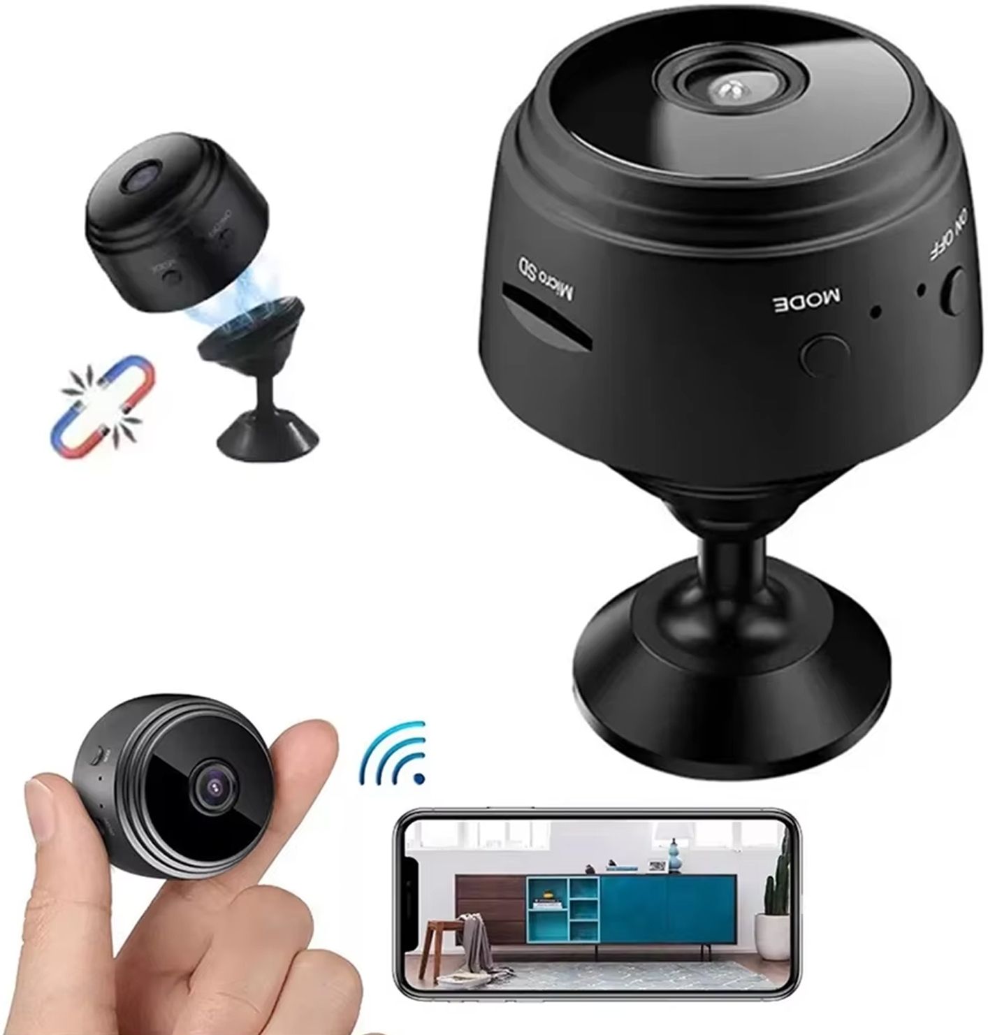 homeeye a9 mini camera wireless ip cctv wifi camera system infrared sports and action camera