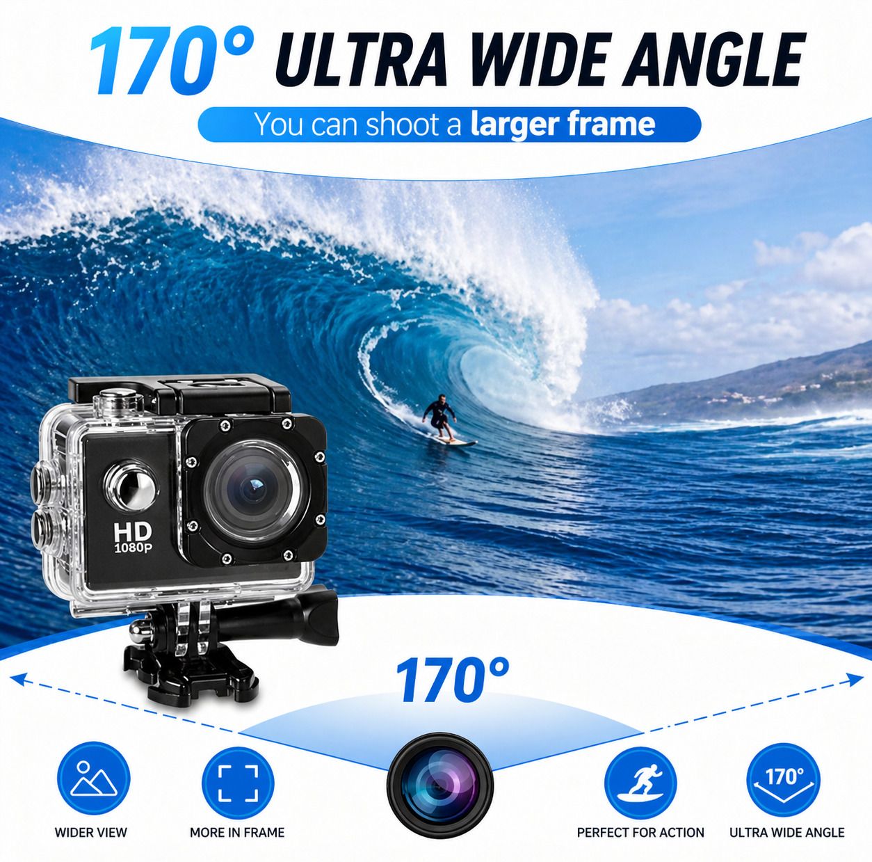 VYNEXY Action camer Smart 2K Ultra HD Action Camera with Accessories Kit Sports and Action Camera-image-27