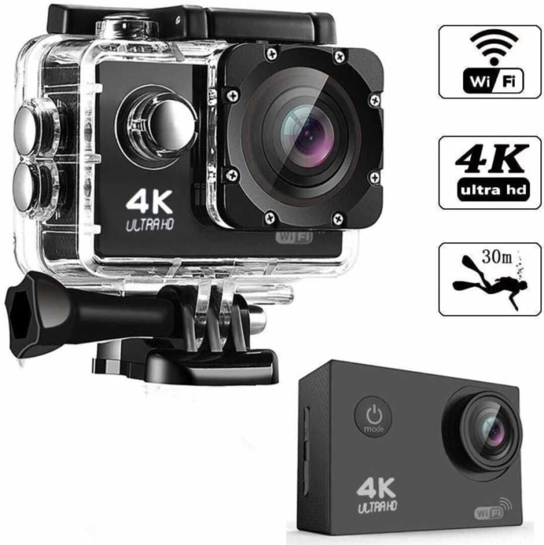 Olyra GoPro Action camera full hd Water Resistance 4k Vlogging GoPro Camera, Helmet Camera 4k Sports and Action Camera-image-14