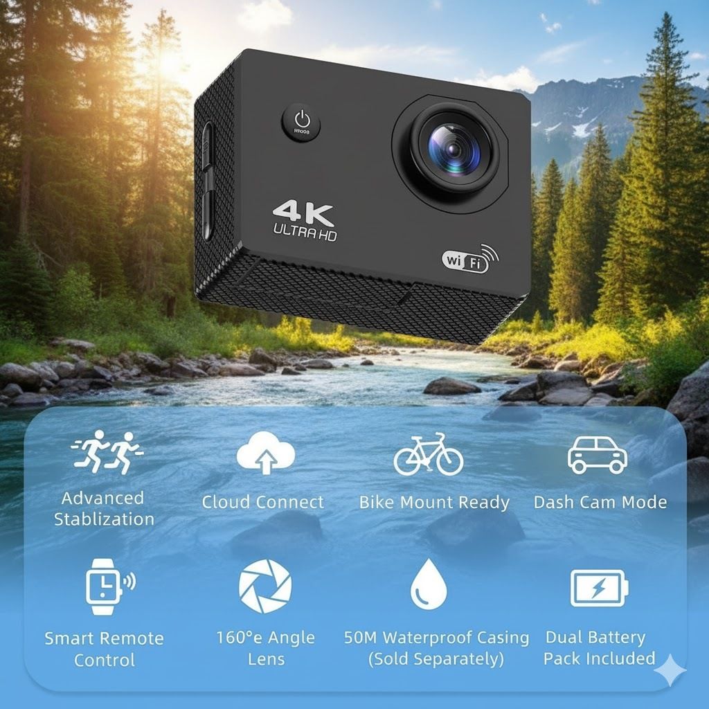 Hippo Professional 4K Action Camera 4k 20MP Wifi 30M Waterproof Action Camera Sports DV Camcorder Sports and Action Camera-picture-18