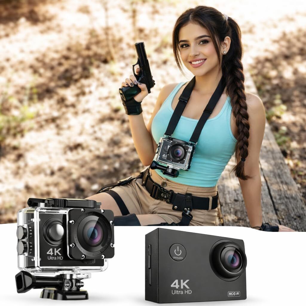 SmartCam GoPro Action camera 4k 4K HD Mini Action Camera | 16MP | Travel & Vlogging Cam Sports and Action Camera-picture-26