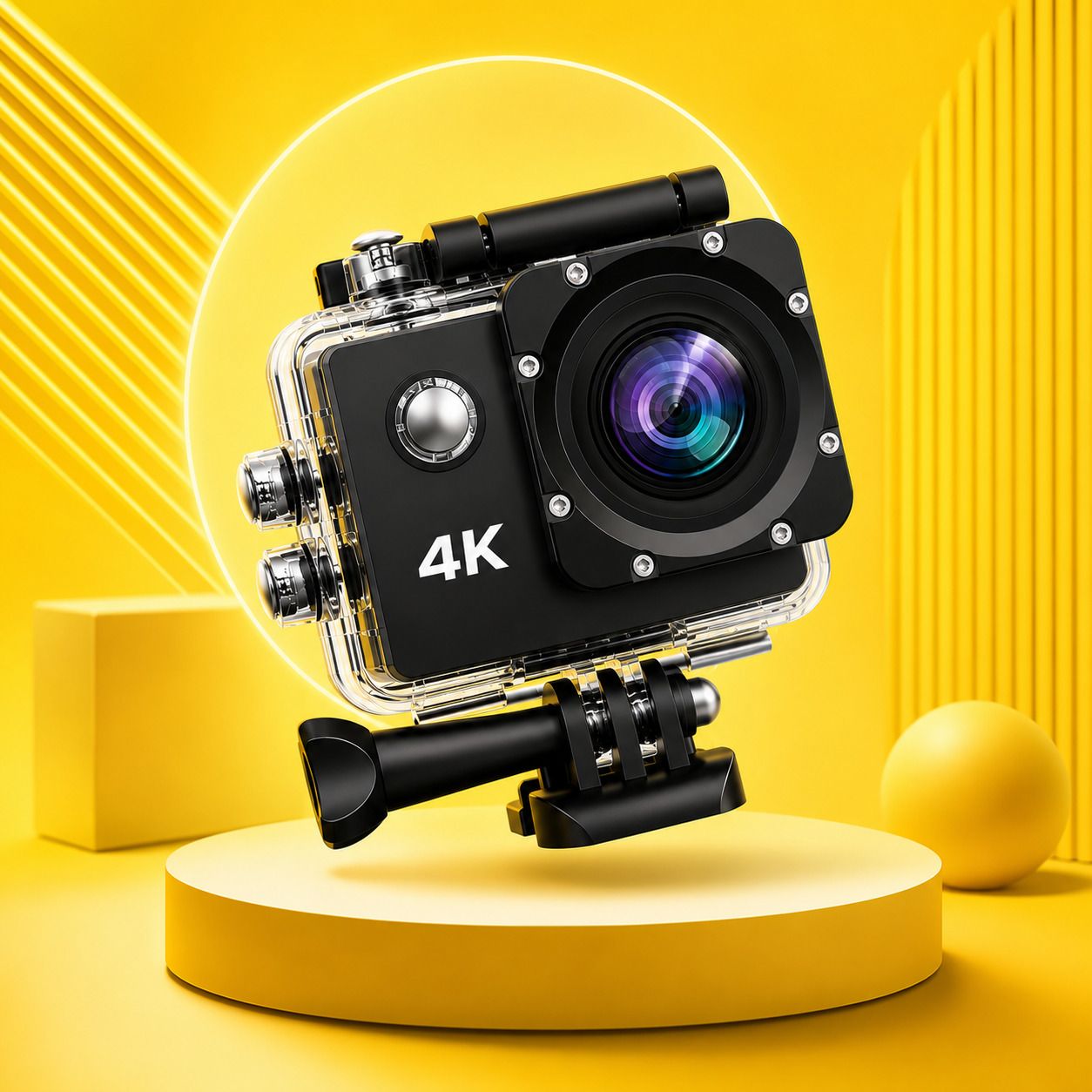 AMCAM PROFESSIONAL 4K Helmet Camera Ultra HD 16MP WiFi Waterproof Action Camera for Bike, Sports and Action Camera-picture-22