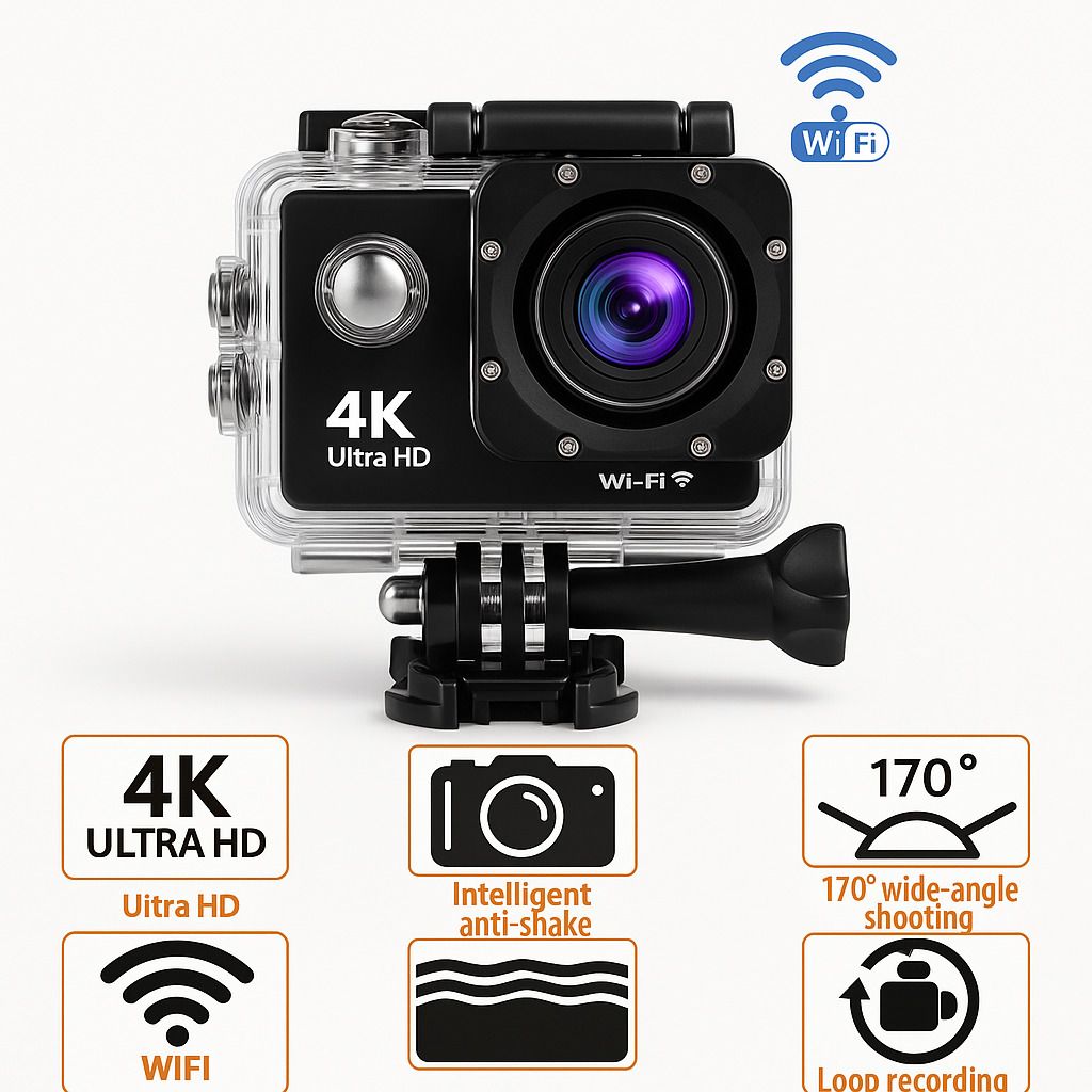 Elevea 4k H8 16MP Wifi 30M Waterproof Action Camera Sports DV Camcorder Sports and Action Camera-image-49