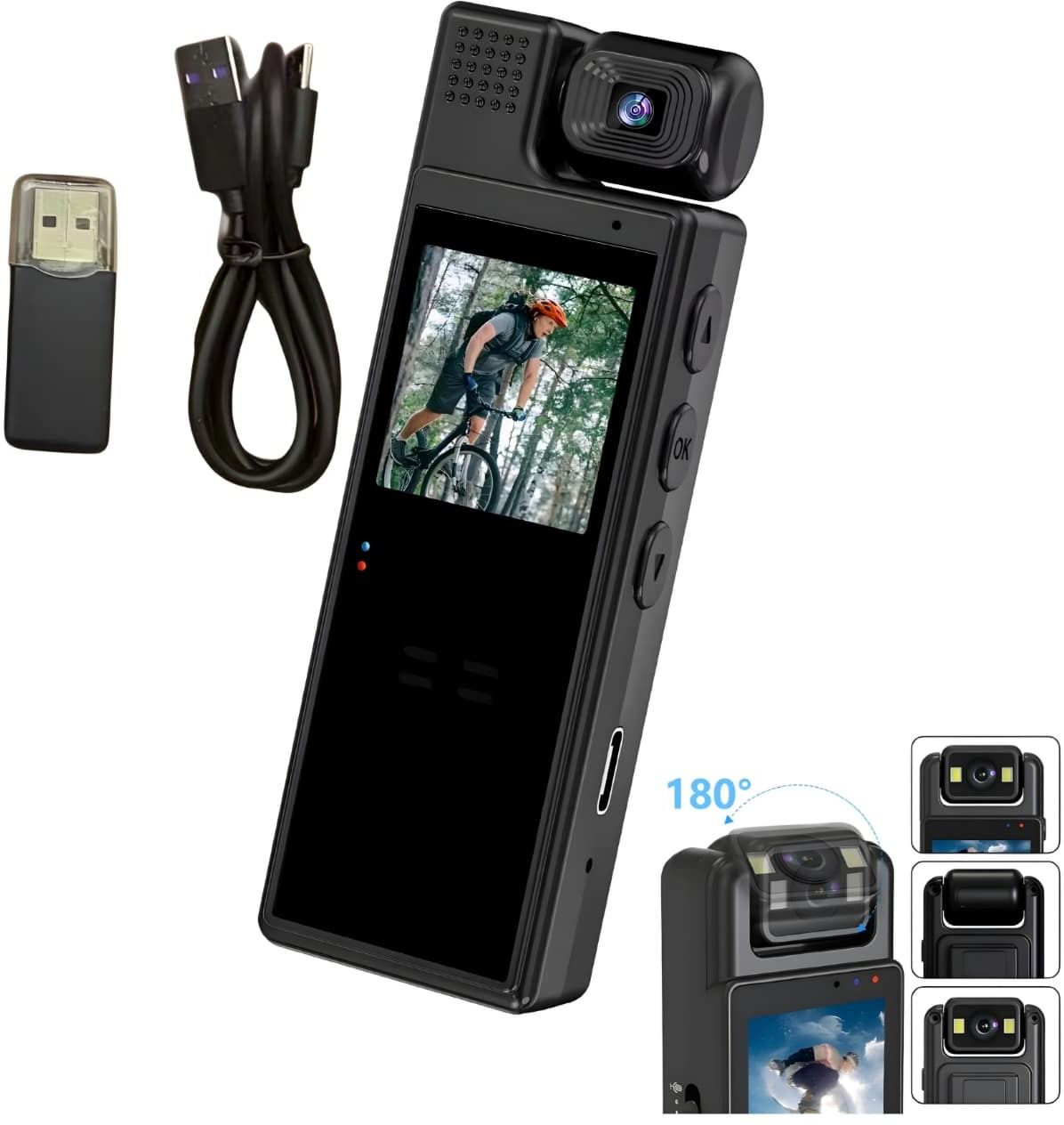 Omex 1 Mini Body Camera 1080P with Audio Recording & Motion Detection Wearable Sports and Action Camera-picture-32