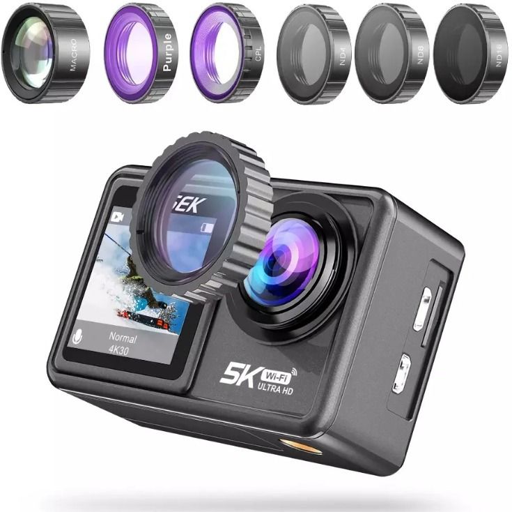 Orlov 5K 5K Action Camera 30FPS | Dual Screen | EIS Stabilization | WiFi | 30m Waterproof Sports and Action Camera-picture-12