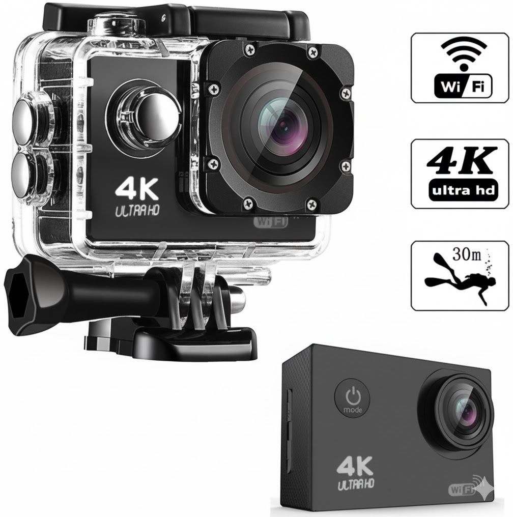 NETVIBE Professional 4K Water Resistance Camera 4k Vlogging GoPro Camera, Helmet Camera 4k Sports and Action Camera-image-19