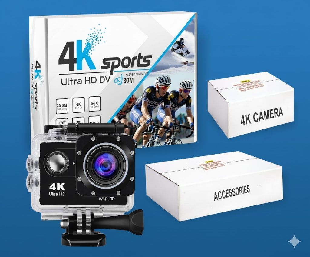 INNOVBYTE Premium 4K 4K Vlogging GoPro Camera with WiFi, 170° Wide Angle Lens & 1050mAh Battery Sports and Action Camera-image-35