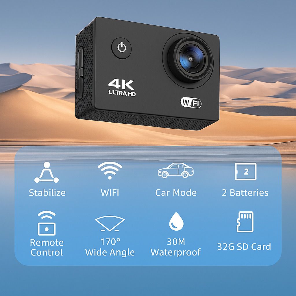 AERIOSKY 4k A2 16MP Wifi 30M Waterproof Action Camera Sports DV Camcorder Sports and Action Camera-picture-25