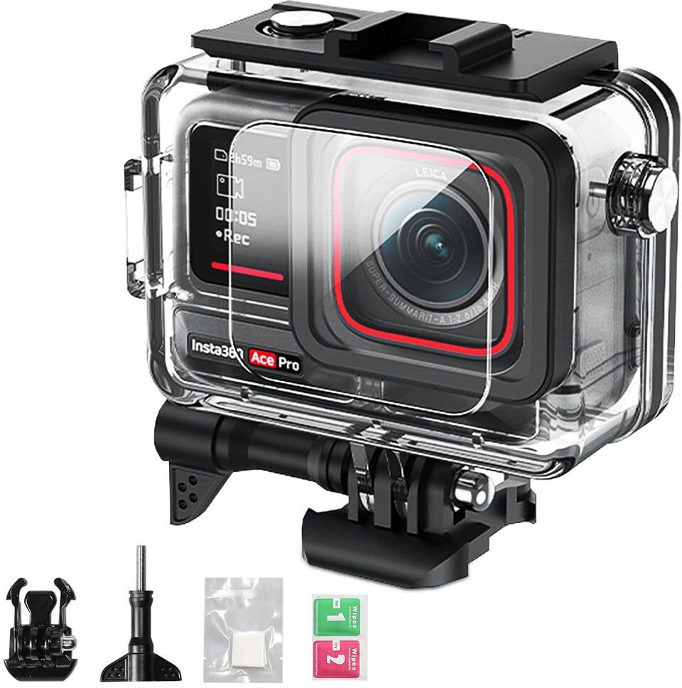 Zorbes Waterproof Dive Case for Ace Pro 2 Underwater Housing with Anti Fog Insert Sports and Action Camera-image-48
