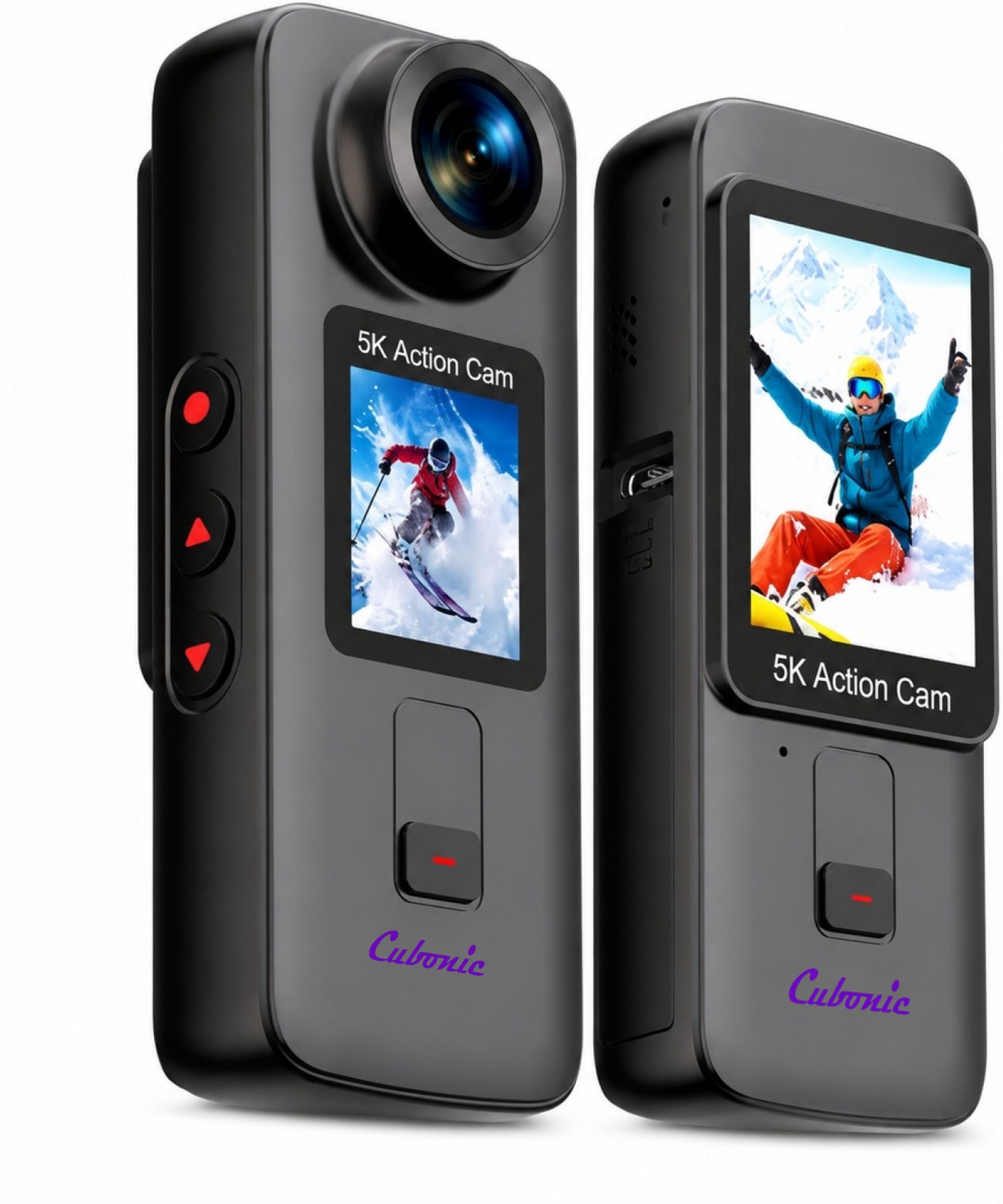 Cubonic 5K Handheld 30fps G Pro Mark II Dual Display 24MP 2"Touchscreen WaterProof 30m Safety Case| 6-Axis Anti-Shake |170° Wide 1350MaH Dual Battery Sports and Action Camera-image-7