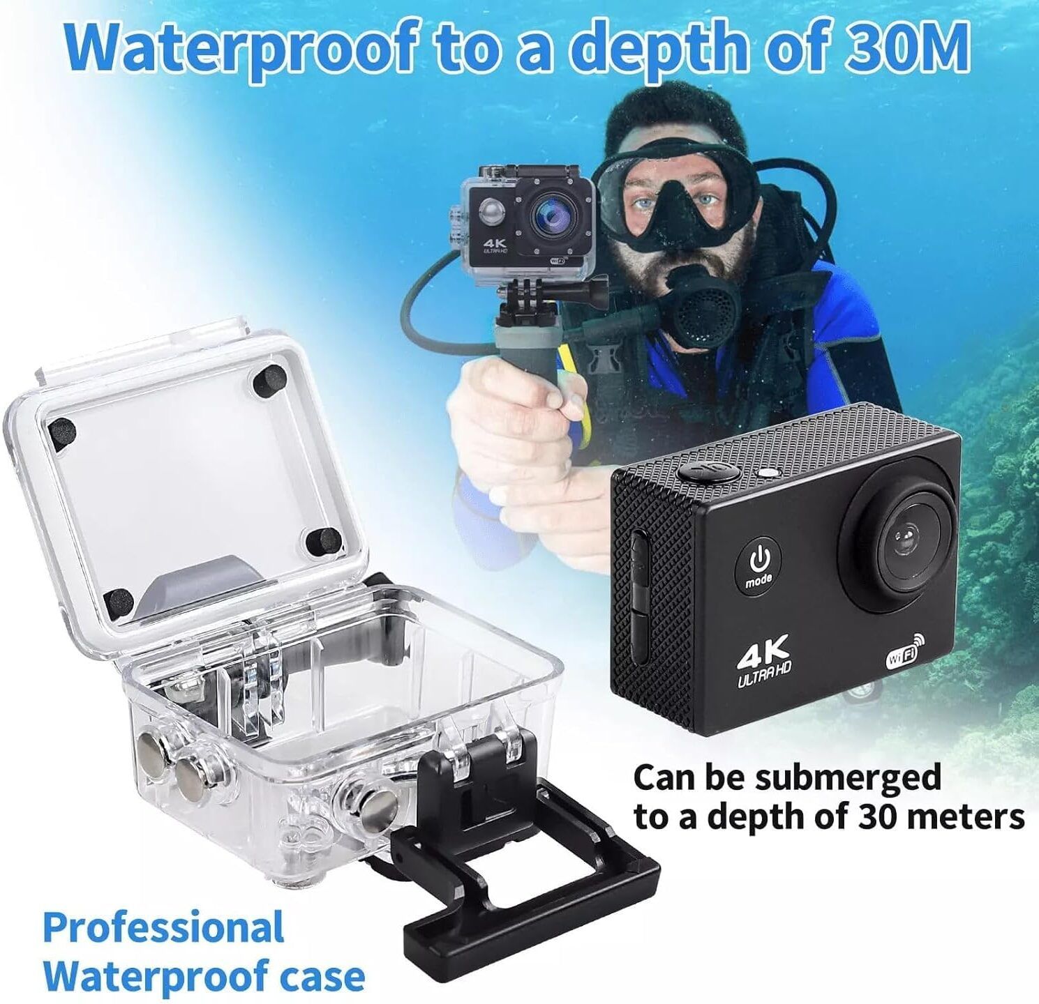 NomadView Action camera Ultra HD 4K Sports Camera 16MP | Diving Mode | Bike Helmet Camera Sports and Action Camera-picture-30