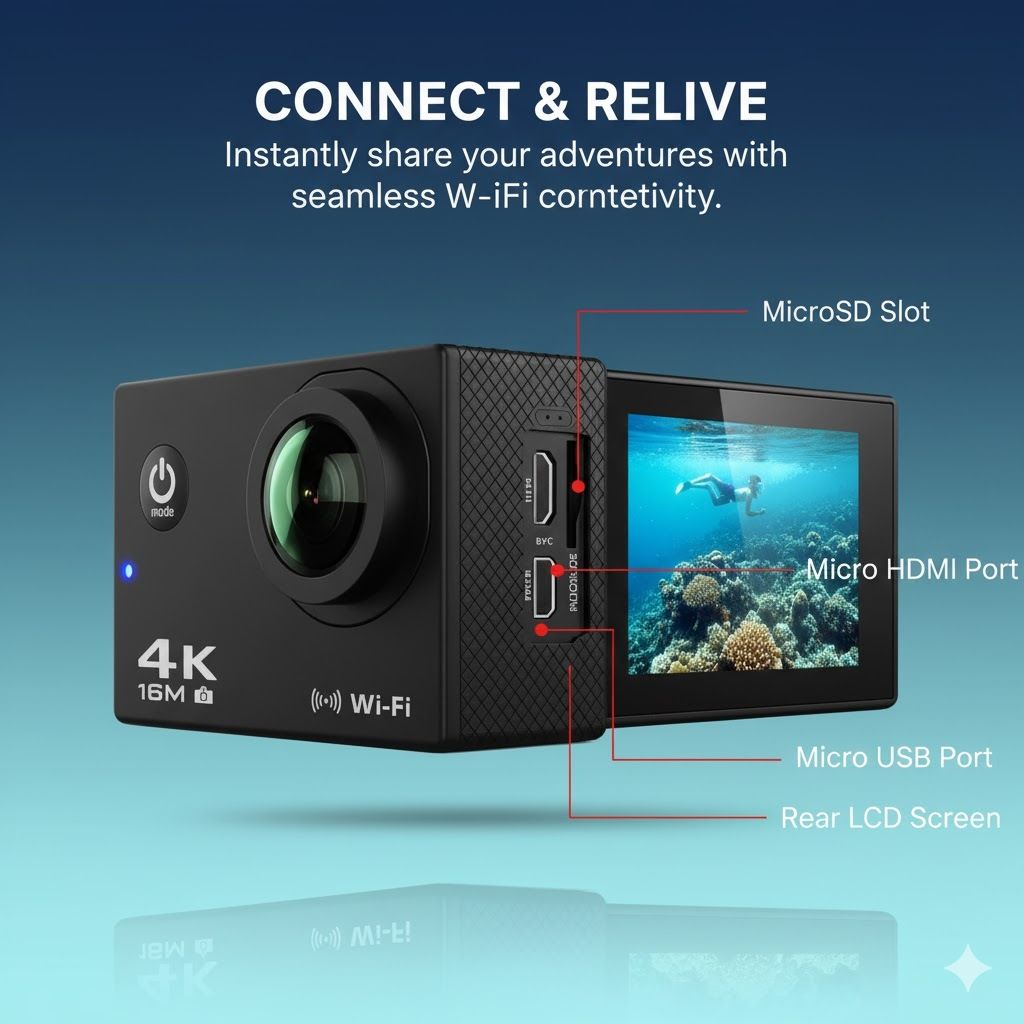 eken ACTION CAMERA 4K UltraHD 4K Vlogging Action Camera Sports and Action Camera-image-40