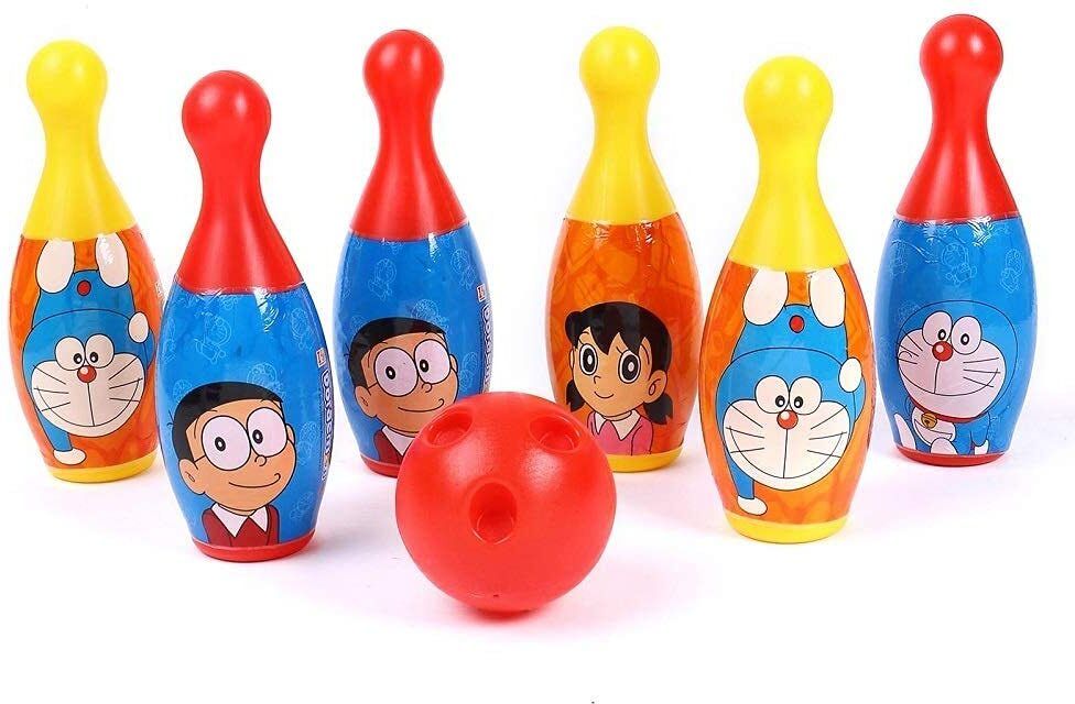 zokato 6 Pin 1 Ball Sport Toys Doraemon Bowling Set Sports Bowling Set-picture-13