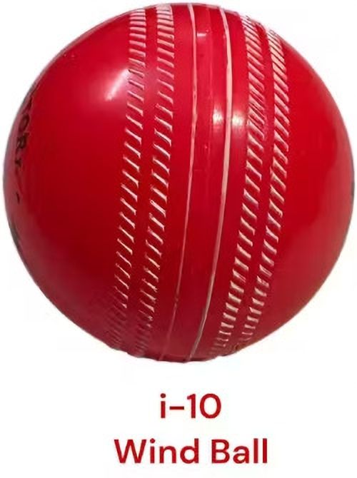 Wind Ball Light PVC Hollow Ball Cricket Practice Color red Pack of 8 Sports Bowling Set