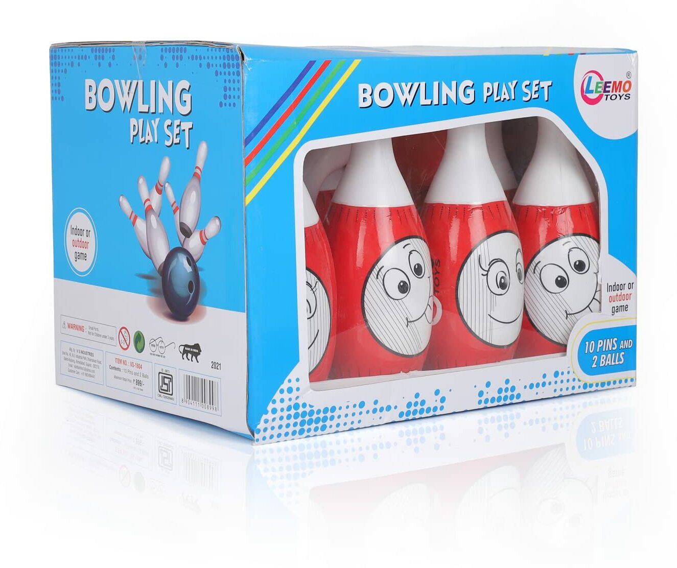 Bowling Game for Kids 10 Pin 2 Balls Bowling Set for Kids Games Indoor Outdoors Sports Bowling Set